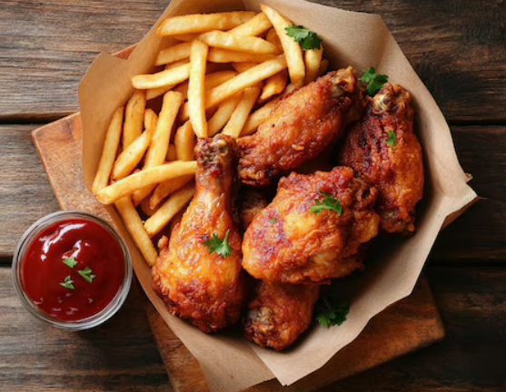 Yam Fries & Chicken